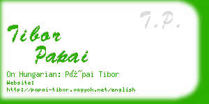 tibor papai business card